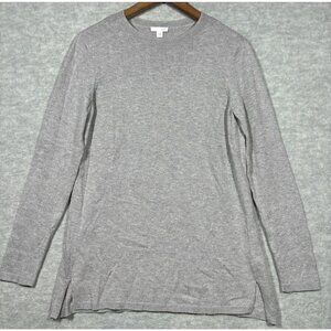 J Jill‎ Women’s Sweater S Gray Lightweight Pullover Cotton Blend Casual